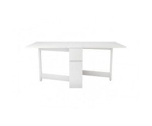 Mesa de comedor extensible Kungla Drop Leaf (blanco)